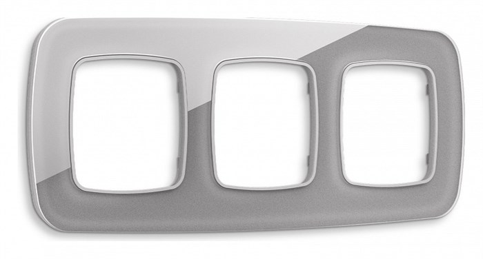 Рамка на 3 поста Ambrella Volt Radian Стекло органическое OF320503 - фото 4910269