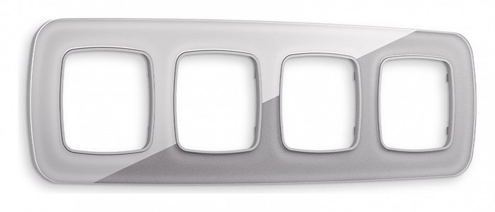 Рамка на 4 поста Ambrella Volt Radian Стекло органическое OF320504 - фото 4910273