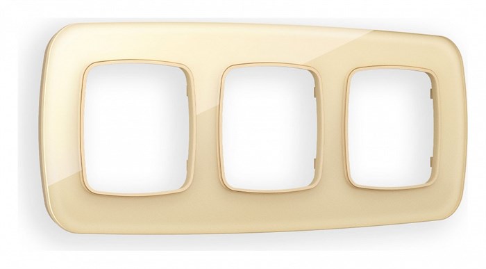 Рамка на 3 поста Ambrella Volt Radian Стекло органическое OF320603 - фото 4910285