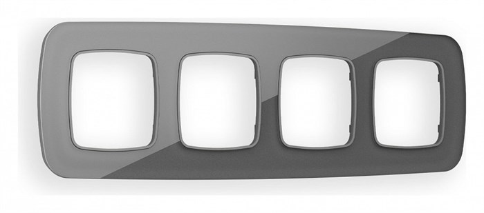 Рамка на 4 поста Ambrella Volt Radian Стекло органическое OF320654 - фото 4910306