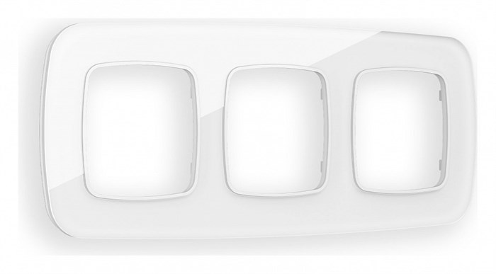 Рамка на 3 поста Ambrella Volt Radian Стекло натуральное OF350103 - фото 4910318
