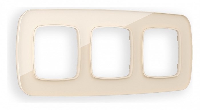 Рамка на 3 поста Ambrella Volt Radian Стекло натуральное OF350303 - фото 4910334