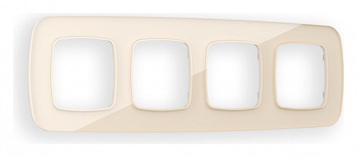 Рамка на 4 поста Ambrella Volt Radian Стекло натуральное OF350304 - фото 4910338