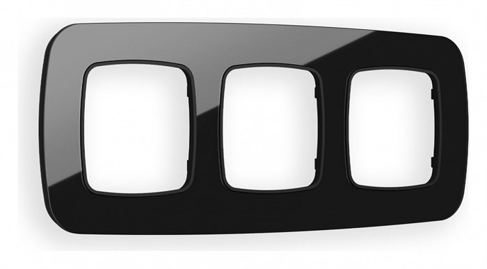 Рамка на 3 поста Ambrella Volt Radian Стекло натуральное OF350803 - фото 4910366