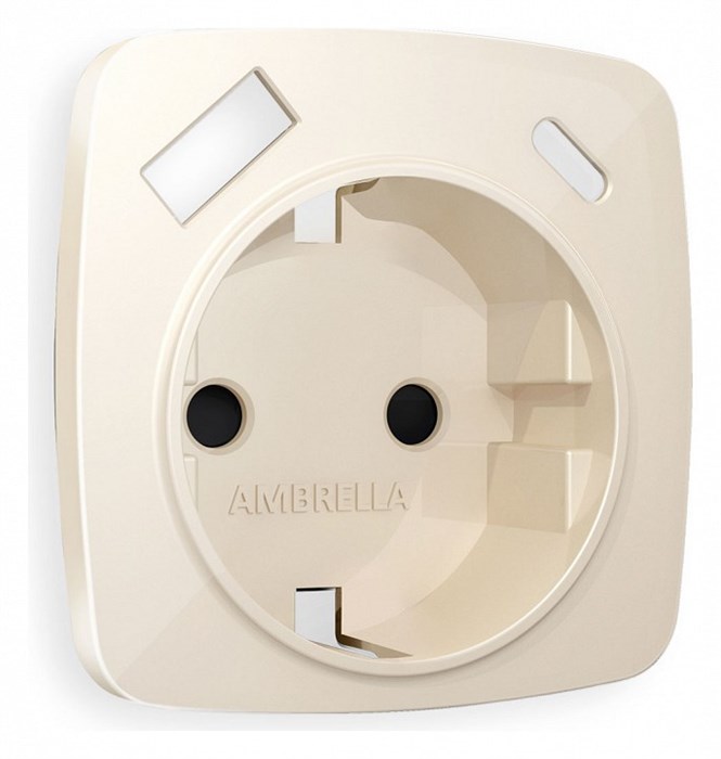 Накладка для розетки с заземлением и со шторками и 2хUSB type A и C Ambrella Volt Quant OP3100 - фото 4910508