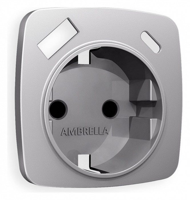 Накладка для розетки с заземлением и со шторками и 2хUSB type A и C Ambrella Volt Quant OP5100 - фото 4910610