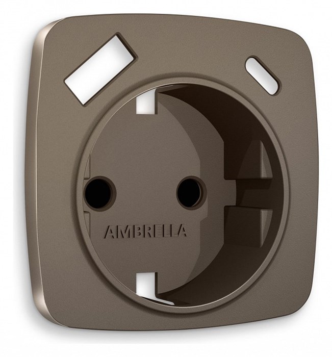 Накладка для розетки с заземлением и со шторками и 2хUSB type A и C Ambrella Volt Quant OP6400 - фото 4910668