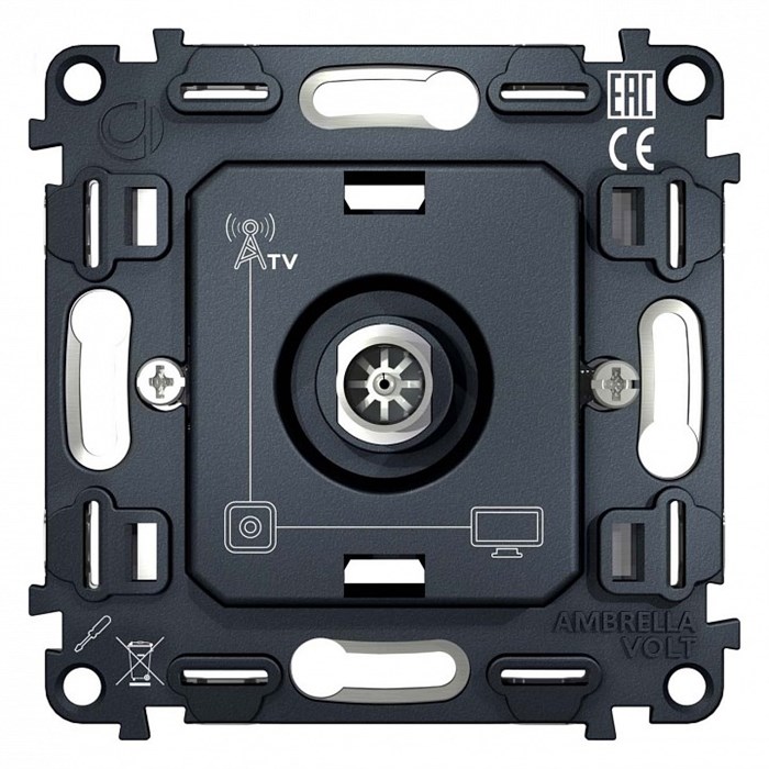 Механизм ТВ-розетки оконечная Ambrella Volt Quant VM202 - фото 4910749