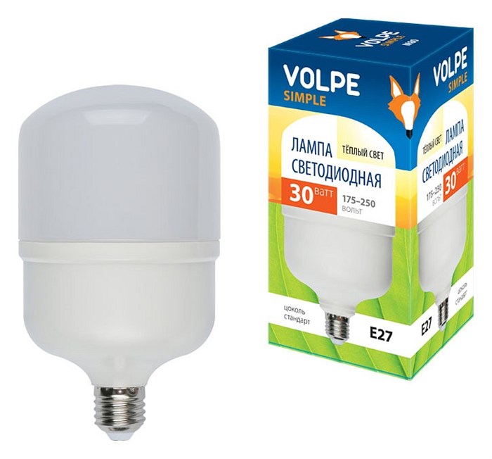 Лампа светодиодная Uniel LED-M80 E27 30Вт 3000K 10810 - фото 4912901