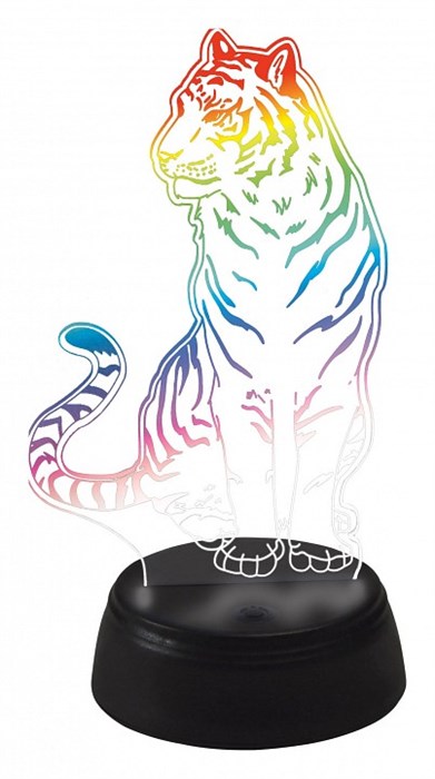 Зверь декоративный Uniel ULI-M507 RGB/3AA TIGER/BLACK UL-00008402 - фото 4913374