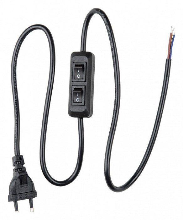 Сетевой провод с выключателем Uniel UCX-C90/02A-100 BLACK UL-00007465 - фото 4913859