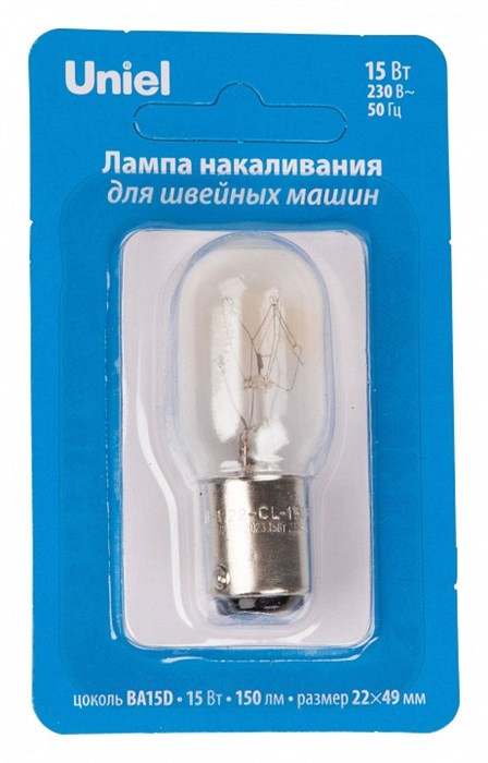 Лампа накаливания Uniel IL-F22 BA15d 15Вт K UL-00010984 - фото 4916317
