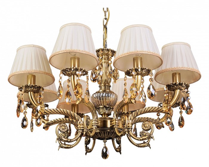 Подвесная люстра Abrasax Sylvia L.8110-8BR CRISTAL-SHADE - фото 4925050