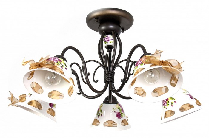 Люстра на штанге Abrasax Emilia MDK9424/5B Coffee - фото 4925225