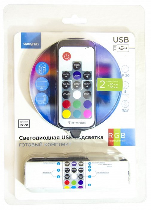 Комплект с лентой светодиодной Apeyron Electrics  10-70 - фото 4927140