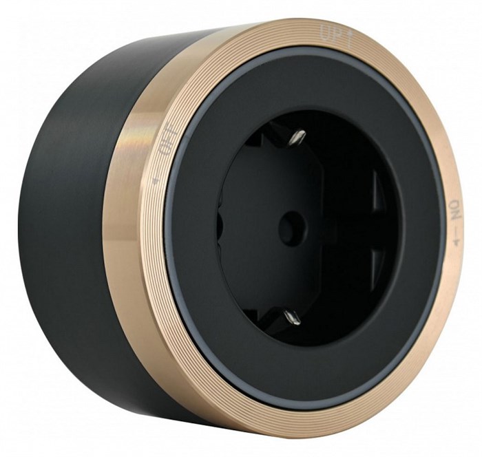 Розетка с заземлением на треке Arte Milano Am-track-sockets 380066TS LED/ES Gold - фото 4933747