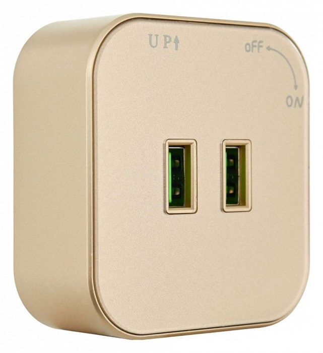 Розетка 2xUSB на треке Arte Milano Am-track-sockets 380022TS/USBx2 Gold - фото 4933777