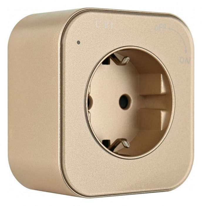Розетка с заземлением на треке Arte Milano Am-track-sockets 380022TS/ES Gold - фото 4933807
