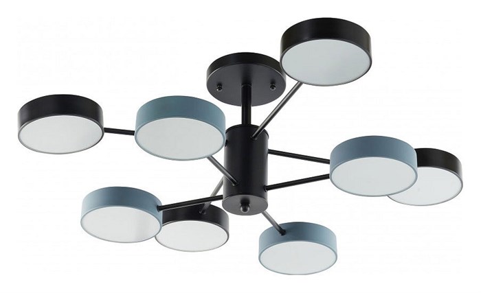 Люстра на штанге Arte Milano Ferrara 250906/8B Bk/Gr - фото 4934197
