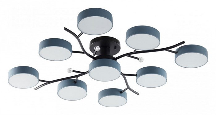Потолочная люстра Arte Milano Ferrara 256606/8+1 Bk/Gr - фото 4934234
