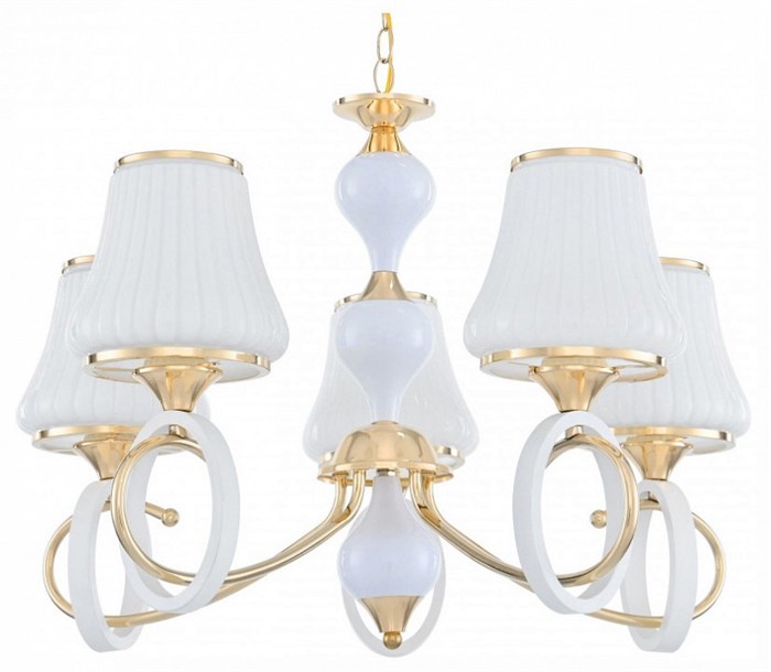 Подвесная люстра Arte Milano Florentia-2387 302387/5 Wh/Gd - фото 4934819