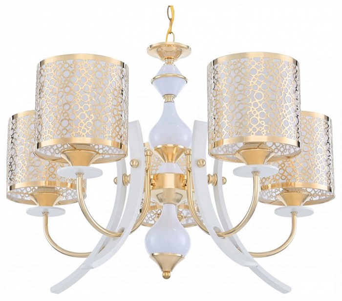 Подвесная люстра Arte Milano Florentia-6067 306067/5 Wh/Gd - фото 4935043
