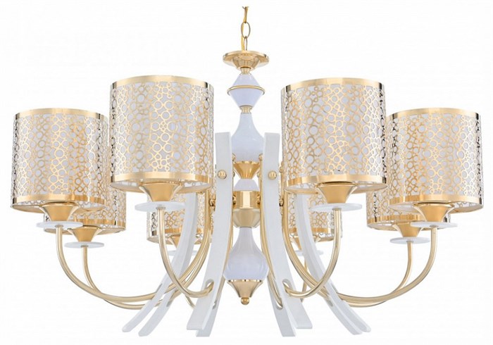 Подвесная люстра Arte Milano Florentia-6067 306067/8 Wh/Gd - фото 4935063