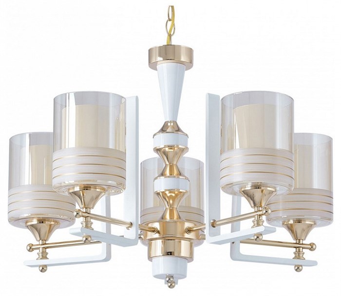 Подвесная люстра Arte Milano Florentia-6087 306087/5 Wh/Gd - фото 4935086
