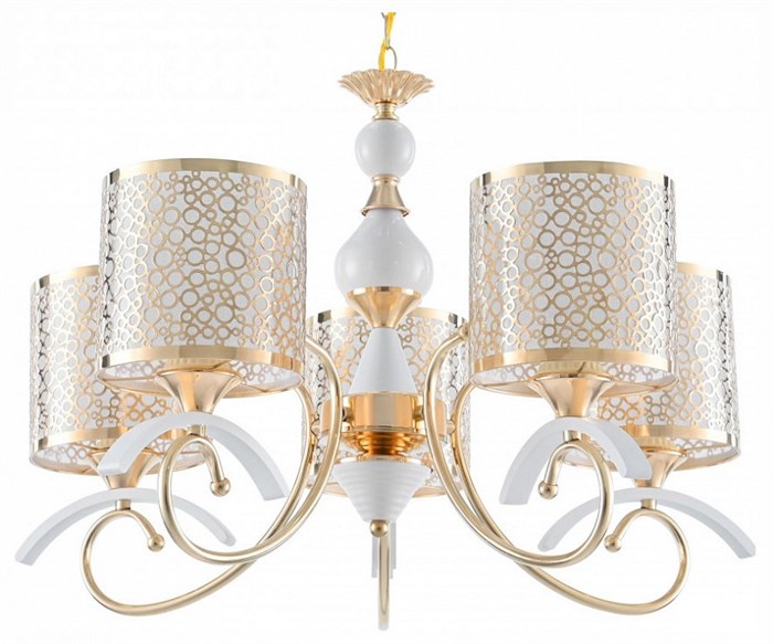 Подвесная люстра Arte Milano Florentia-9787 309787/5 Wh/Gd - фото 4935232