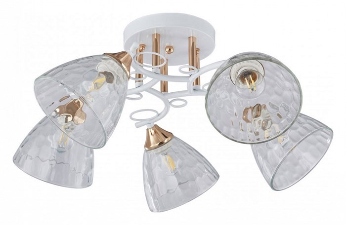 Потолочная люстра Arte Milano AMALFI-321395 321395/5A WH+FG - фото 4935736