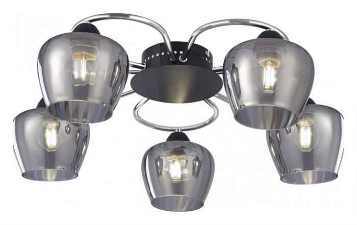 Потолочная люстра Arte Milano AMALFI-321508 321508/5 CR+BK - фото 4935772