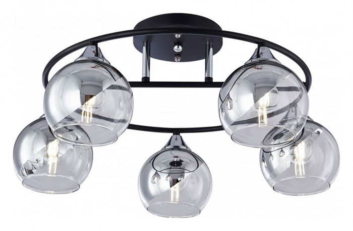 Потолочная люстра Arte Milano AMALFI-322403 322403/5 BK+CR - фото 4935835