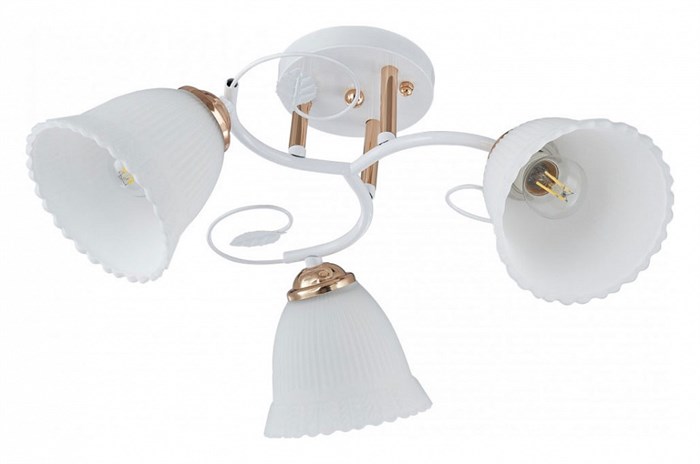 Потолочная люстра Arte Milano AMALFI-325395 325395/3A WH+FG - фото 4936081