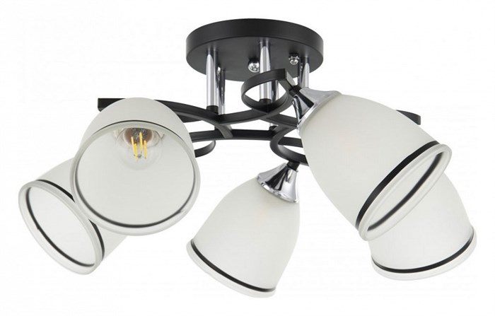 Потолочная люстра Arte Milano AMALFI-325885 325885/5A BK+CR - фото 4936117
