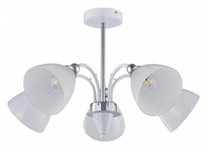 Люстра на штанге Arte Milano Napoli-326008 326008/5 WH+CR - фото 4936150