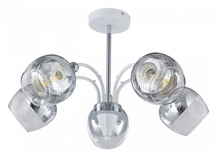 Люстра на штанге Arte Milano Napoli-326008 326008/5A WH+CR - фото 4936158