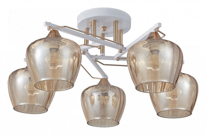 Потолочная люстра Arte Milano AMALFI-329508 329508/5 WH+FG - фото 4936649