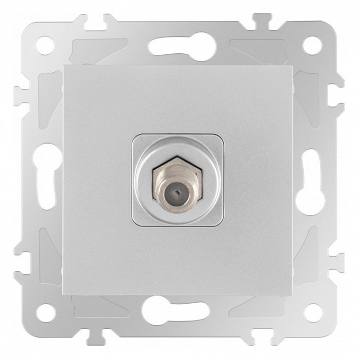 ТВ-розетка без рамки Arte Milano am-203 203.42-1.silver - фото 4937931