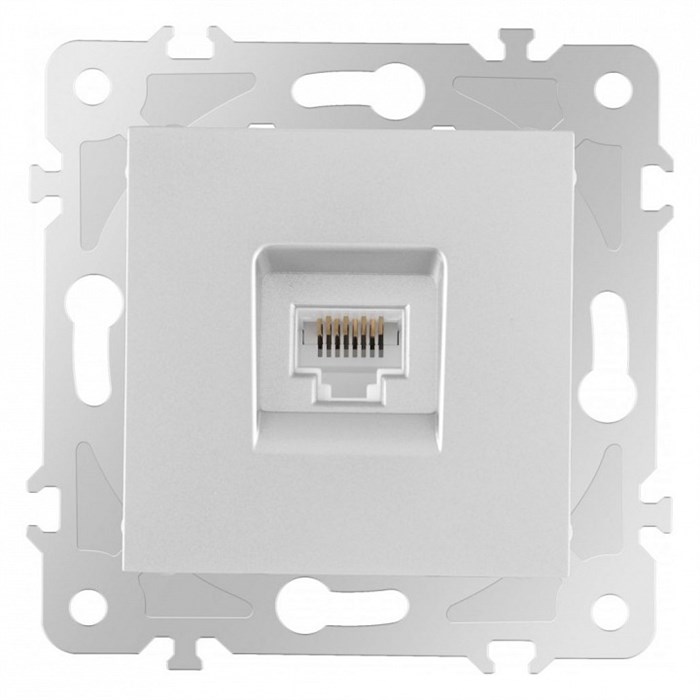 Розетка Ethernet RJ-45 без рамки Arte Milano am-203 203.45-1.silver - фото 4938003