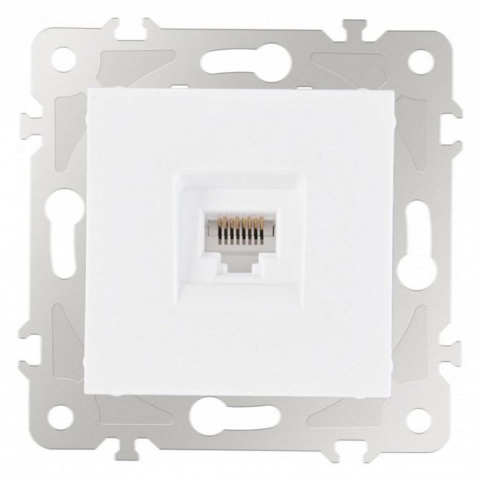Розетка Ethernet RJ-45 без рамки Arte Milano am-203 203.45-1.white - фото 4938009