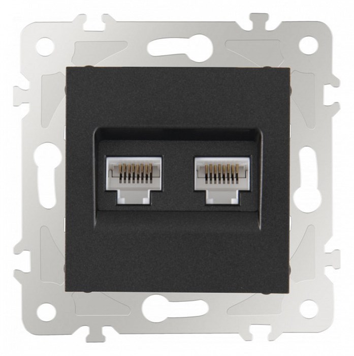 Розетка Ethernet RJ-45 без рамки Arte Milano am-203 203.45-2.black - фото 4938015