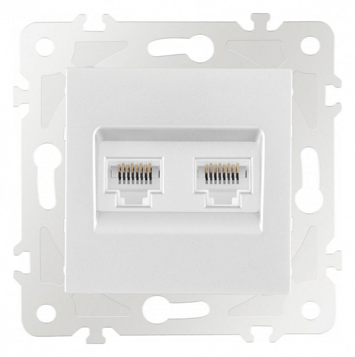 Розетка Ethernet RJ-45 без рамки Arte Milano am-203 203.45-2.white - фото 4938033