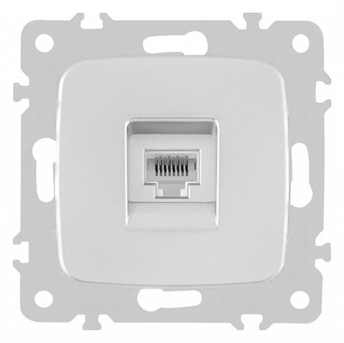 Розетка Ethernet RJ-45 без рамки Arte Milano am-205 205.45-1.silver - фото 4938415