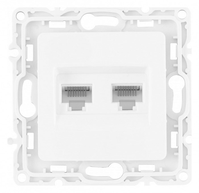 Розетка Ethernet RJ-45 без рамки Arte Milano am-217 217.45-2.white - фото 4939100