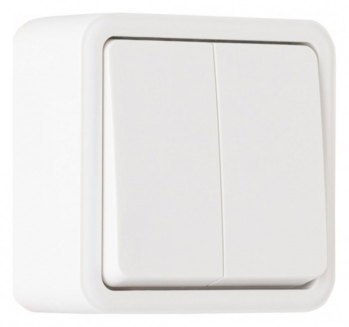 Выключатель двухклавишный Arte Milano 310 310.30-2.white - фото 4939336