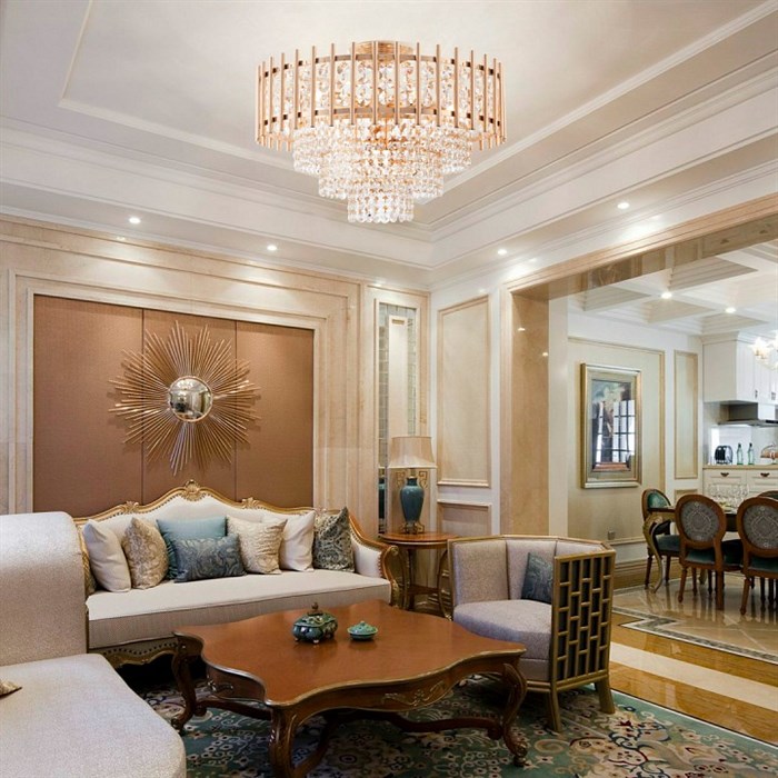 Люстра на штанге Arte Milano Sorrento-6109 376109/7/30/490 GD - фото 4940858