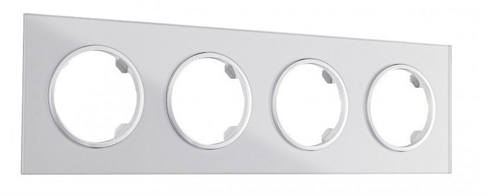 Рамка на 4 поста Arte Milano am-502.01 502.01-4.silver - фото 4941109