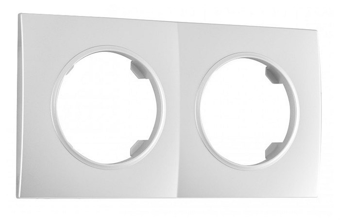 Рамка на 2 поста Arte Milano am-502.04 502.04-2.silver - фото 4941139