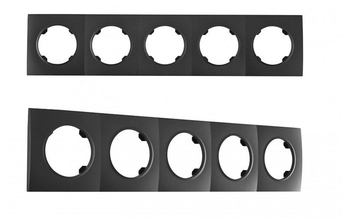 Рамка на 5 постов Arte Milano am-502.04 502.04-5.black - фото 4941159