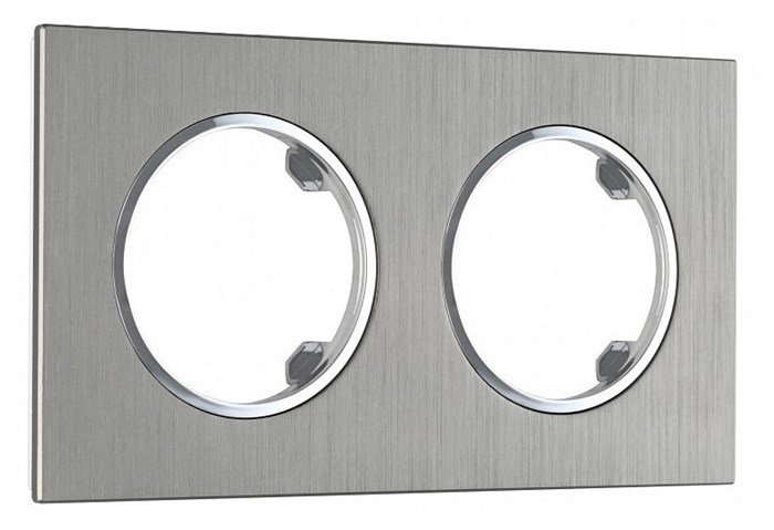 Рамка на 2 поста Arte Milano am-502.11 502.11-2.grey - фото 4941279